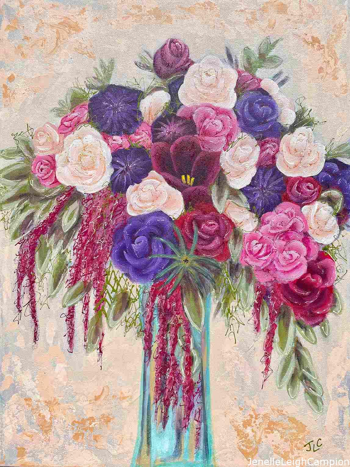 Bouquet: purple mauve